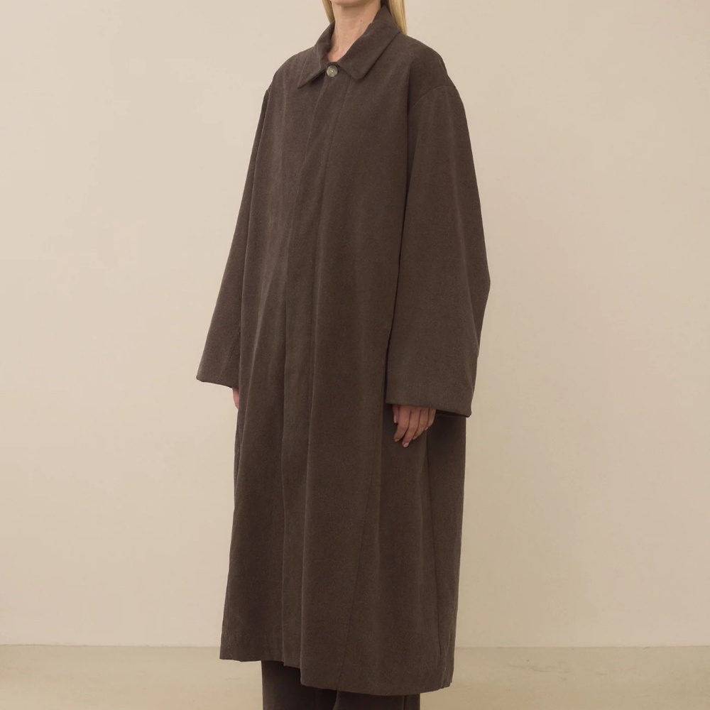 Lauren Manoogian Canvas Car Coat in Soil - Picture 3 of 10